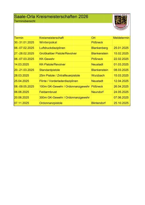 Terminbersicht KM 2026
